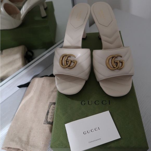 Women’s Gucci kitten heels, cream colored, size 39.5 (9.5 US) - Picture 3 of 6
